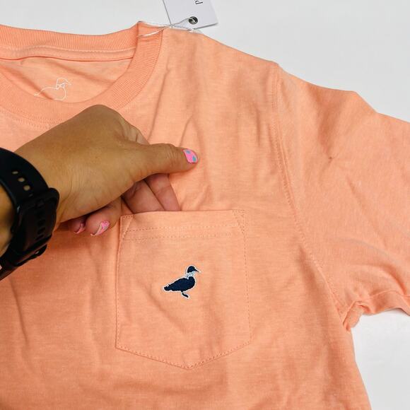 NWT Properly Tied YM (10-12) Parker Pocket Tee in Melon - Picture 2 of 3